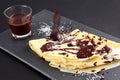 Chocolate crepe Royalty Free Stock Photo
