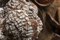 Chocolate Crinkle Cookies with Powdered Sugar Royalty Free Stock Photo