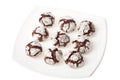 Chocolate crinkles on a plate Royalty Free Stock Photo