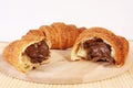 Chocolate croissant Royalty Free Stock Photo