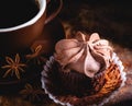 Chocolate Cupcake and Cup of Coffee Royalty Free Stock Photo