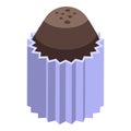Chocolate cupcake icon isometric vector. Candy festival Royalty Free Stock Photo