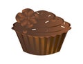 Chocolate Cupcake Isolated