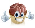 Chocolate cupcake mascot Royalty Free Stock Photo