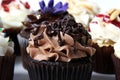 Chocolate Cupcake and Treats Royalty Free Stock Photo