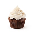 Chocolate cupcake with vanilla frosting buttercream Royalty Free Stock Photo