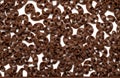 Chocolate curls,cut out isolated on white background Royalty Free Stock Photo