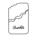 chocolate day tile packaging gift icon line Royalty Free Stock Photo