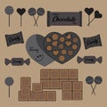 Chocolate day chocolate vector illustration of isolated Royalty Free Stock Photo