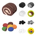 Chocolate Dessert cartoon,black,flat,monochrome,outline icons in set collection for design. Chocolate and Sweets vector Royalty Free Stock Photo