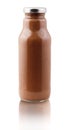 Chocolate detox juice bottle isolated on white background Royalty Free Stock Photo