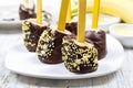 Chocolate dipped bananas