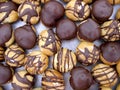 Chocolate dipped cream puffs