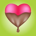 Chocolate Dipped Heart 3D