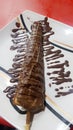 Chocolate dipped waffel candy