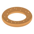 Chocolate donut icon, isometric style Royalty Free Stock Photo