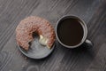 Chocolate donut,traditional Polish donut,a donut for an old recipe,home donut Royalty Free Stock Photo