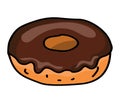 Chocolate donut vector