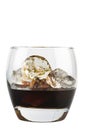 Chocolate drink in lowball glass Royalty Free Stock Photo