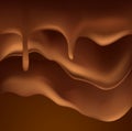 Chocolate dripping brown background Royalty Free Stock Photo