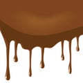 Chocolate dripping down a white background - food - restaurant