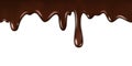 Chocolate dripping. Gourmet delicious cocoa liquid frame, cooking hot tasty syrup melted chocolates bitter with drops