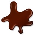 Chocolate drop stain. Sweet brown liquid splash