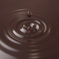 Chocolate drop with waves Royalty Free Stock Photo