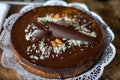 Chocolate cake with almedras and coconut