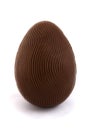 Chocolate easter egg over white Royalty Free Stock Photo