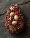 Chocolate Easter Egg: A Tasteful Masterpiece with Delicious Handcrafted Decorations