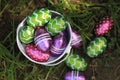 Chocolate Easter eggs in colorful foil