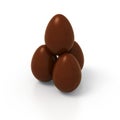 Chocolate Easter eggs pyramid - photorealistic
