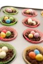 Chocolate Easter Nests about to go in the oven Royalty Free Stock Photo