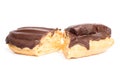 Chocolate eclair pastry Royalty Free Stock Photo
