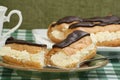 Chocolate eclairs Royalty Free Stock Photo