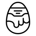 Chocolate egg icon outline vector. Waterfall machine