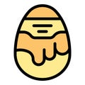 Chocolate egg icon vector flat Royalty Free Stock Photo