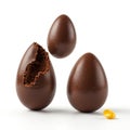 Chocolate egg, isolated on white background Royalty Free Stock Photo
