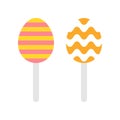 Chocolate egg vector, Isolated Easter flat style icon Royalty Free Stock Photo