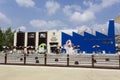 Chocolate factory pavilion entrance at Expo, universal exposition on the theme of food on MAY 30, 2015 in Milan