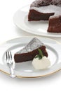 Chocolate fallen souffle cake