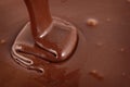 Chocolate falling from above Royalty Free Stock Photo