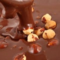 Chocolate falling from above Royalty Free Stock Photo