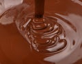 Chocolate falling from above Royalty Free Stock Photo