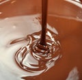 Chocolate falling from above Royalty Free Stock Photo