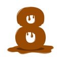 Chocolate figure eight. Vector chocolate figures.