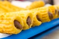 chocolate filled churros Royalty Free Stock Photo