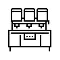 chocolate filling machine line icon vector illustration Royalty Free Stock Photo