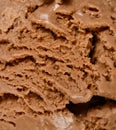 Chocolate flavor ice cream close up as background and texture Royalty Free Stock Photo